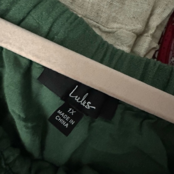 Lulu's Forest‎ Green Off-Shoulder dress - Picture 3 of 5